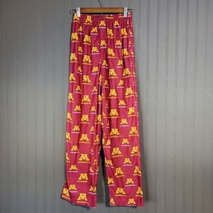 Minnesota Golden Gophers Pajama Lounge Pants "M" All Over Logo Red Youth Large